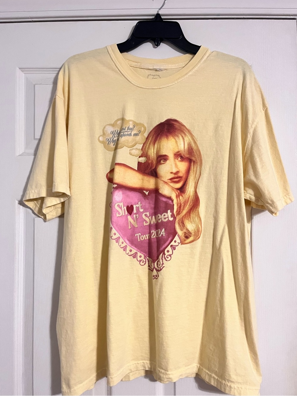 Sabrina Carpenter 2024 short & sweet tour t-shirt, size unisex XL